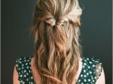 Easy Hairstyles for Dinner Easy Diy topsy Half Up Hairstyle for Valentine S Day