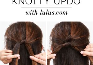 Easy Hairstyles for Knotty Hair Lulus How to Knotty Updo Hair Tutorial Frisuren
