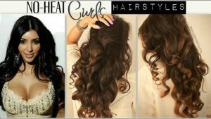 Easy Hairstyles for Long Hair without Heat No Heat Kim Kardashian Curls Hair Tutorial Video