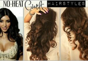 Easy Hairstyles for Long Hair without Heat No Heat Kim Kardashian Curls Hair Tutorial Video