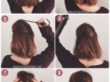 Easy Hairstyles for Short Hair Down Short Hair Half Up In 8 Easy Steps Using This Tutorial Via