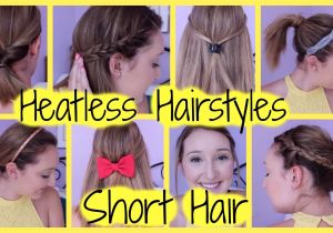 Easy Hairstyles for Short Hair Heatless Girls Easy Hairstyles for School Elegant Beautiful Cute Quick and