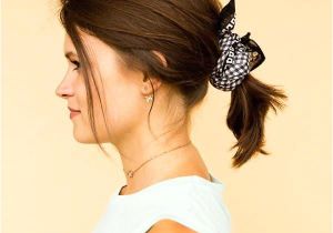 Easy Hairstyles for Short Hair with Headbands Bandana Ponytail