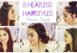 Easy Hairstyles for Shoulder Length Hair without Heat 5 Heatless Hairstyles for Summer Medium Length Hair