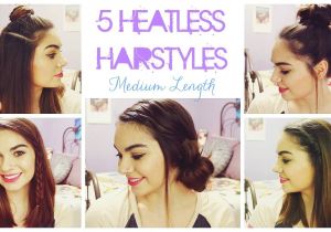 Easy Hairstyles for Shoulder Length Hair without Heat 5 Heatless Hairstyles for Summer Medium Length Hair