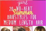 Easy Hairstyles for Shoulder Length Hair without Heat Cute Hairstyles for Medium Length Hair No Heat