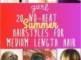 Easy Hairstyles for Shoulder Length Hair without Heat Cute Hairstyles for Medium Length Hair No Heat