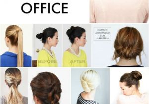 Easy Hairstyles for the Office 12 Easy Fice Updos Buns Chignons & More for Busy for