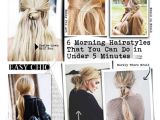 Easy Hairstyles Morning 6 Morning Hairstyles that You Can Do In Under 5 Minutes" by Hamaly