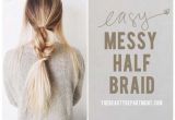 Easy Hairstyles Morning Splendid Best 5 Minute Hairstyles – Messy Half Braids and Ponytail