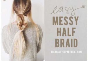 Easy Hairstyles Pony Splendid Best 5 Minute Hairstyles – Messy Half Braids and Ponytail