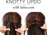 Easy Hairstyles to Do the Night before Lulus How to Knotty Updo Hair Tutorial Frisuren