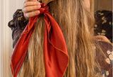 Easy Hairstyles with 1 Hair Tie Scarf Scrunchies In 2019 Boho Hair