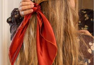 Easy Hairstyles with 1 Hair Tie Scarf Scrunchies In 2019 Boho Hair