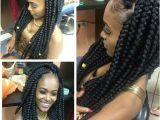 Easy Hairstyles with Jumbo Braiding Hair Jumbo Box Briads with Gold Cuffs and Beads â¨ to See More Follow