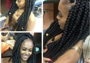 Easy Hairstyles with Jumbo Braiding Hair Jumbo Box Briads with Gold Cuffs and Beads â¨ to See More Follow