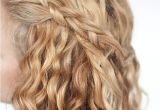 Easy Half Up Hairstyles for Curly Hair An Easy Half Up Braid Tutorial for Curly Hair Hair Romance