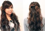 Easy Half Up Hairstyles for Curly Hair Easy Holiday Curly Half Updo Hairstyle for Medium Long