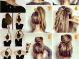 Easy Half Up Hairstyles Medium Hair Hair Buns top Knot Half Up Half Down Half Bun Hair