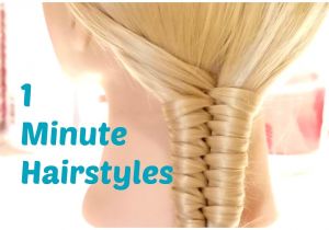 Easy One Minute Hairstyles 1 Minute Hairstyles Easy Summer Hairstyles Crix