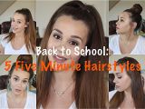 Easy One Minute Hairstyles Back to School 5 Five Minute Hairstyles