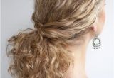 Easy Ponytail Hairstyles for Curly Hair Curly Hairstyle Tutorial the Twist Over Ponytail Hair