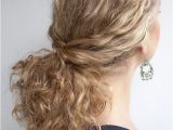 Easy Ponytail Hairstyles for Curly Hair Curly Hairstyle Tutorial the Twist Over Ponytail Hair