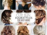 Easy Short Hairstyles for Busy Moms Cute Bun Hairstyles