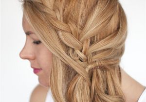 Easy Side Swept Hairstyles Easy Lace Braid the Side Swept Hairstyle Tutorial Hair