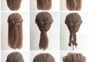 Easy Tied Up Hairstyles for Short Hair Fashionable Braid Hairstyle for Shoulder Length Hair