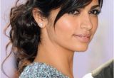 Easy Updo Hairstyles for Black Hair Easy Black Updo with Side Swept Bangs for Long Hair From