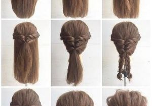 Easy Updo Hairstyles for Thin Short Hair Fashionable Braid Hairstyle for Shoulder Length Hair