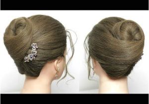 Easy Wedding Hairstyles Youtube Elegant High Bun Hairstyle Easy Updo for Parties Hair Tutorial