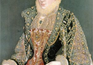 Elizabethan Era Hairstyles and Fashion 1573 Mary Denton Aged 15 George Gower York City Gallery Oil On