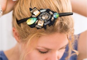 Everyday Hairstyles with Headbands Take An Everyday Headband and Slip A Jeweled Felt Piece Onto It