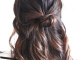 Everyday Tied Up Hairstyles Half Up Knot Hair Styles Pinterest