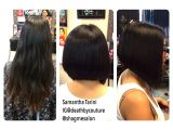 Extreme A Line Hairstyles before and after Long Hair Cut Into A Short Extreme A Line Bob