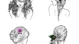 Fairy Hairstyles Drawing Hair ornaments Series Pleted with Ball Point Pen Pencil and