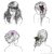 Fairy Hairstyles Drawing Hair ornaments Series Pleted with Ball Point Pen Pencil and