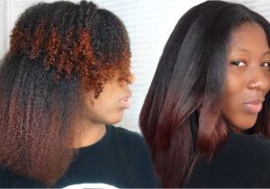 Flat Iron Hairstyles for Black Girls Curly to Straight Hair Tutorial