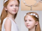 Flower Girl Hairstyles with Headband Newest Junior Bridesmaid Bride Accessories Headband Hairwear Crystal