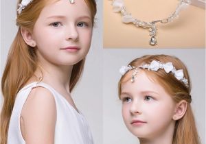 Flower Girl Hairstyles with Headband Newest Junior Bridesmaid Bride Accessories Headband Hairwear Crystal