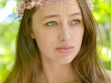 Flower Girl Hairstyles with Headband Rustic Crown Bridal Beige Floral Crown Branches Head Piece Elven
