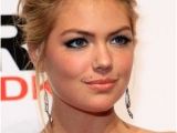 Formal Hairstyles Round Face Updo Round Face Kate Upton Wedding In 2018 Pinterest