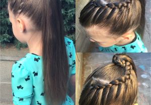 French Braid formal Hairstyles Front French Braid Wrapped Around A Very High Pony Tail