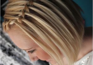 French Braid Hairstyles for Short Hair Waterfall Braid with Short Hair French Braided Hairstyles