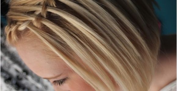 French Braid Hairstyles for Short Hair Waterfall Braid with Short Hair French Braided Hairstyles