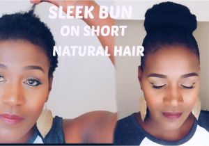 Gel Hairstyles for Black Women Sleek Bun Short Natural Hair Ft Gorila Snot Gel