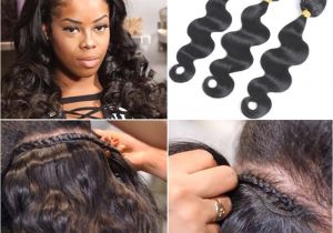 Glued In Weave Hairstyles Fairgreat Braid In Bundles No Sew No Crochet No Glue Best Straight & Body Wave Human Hair Weave Natural Color Virgin Hair Bundles wholesale