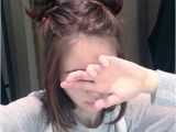 Gym Hairstyles for Short Hair Cute Bun Hairstyle for Short Hair Hairstyles Pinterest